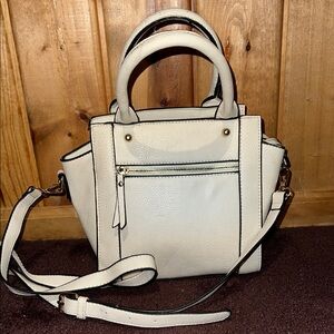 White Leather Satchel Bag